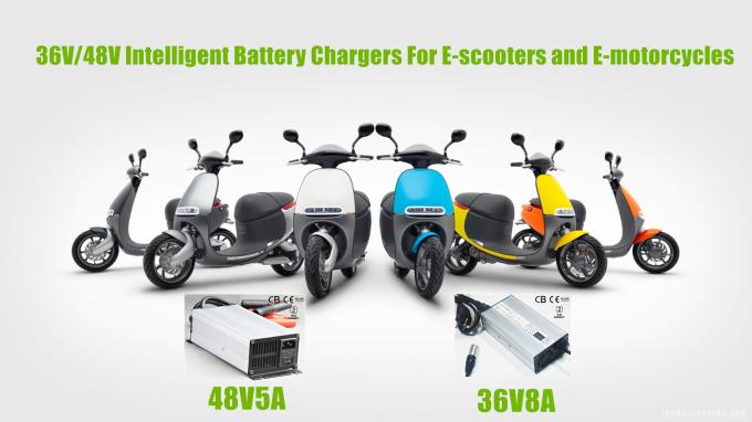 Умные 8 Ампс заряжатель батареи 36 вольт умный для электрических самоката и мотоциклов
